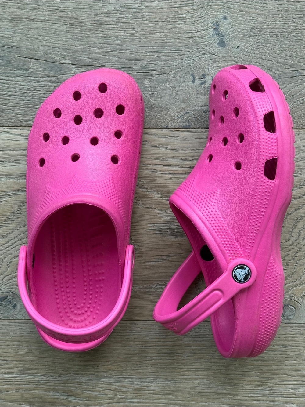 CROCS Hot Pink Classic Clog Mules Unisex Sandals Adjustable Heel W-(8-9)/M-(6-7)